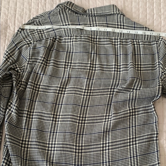 Buck Mason Black and White Houndstooth Button Down, Small - Picture 8 of 9